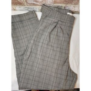 H&M Plaid Printed Tapered Trousers